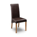 Cuba Brown Faux Leather Dining Chair by Lavishway | Dining Chairs-20471
