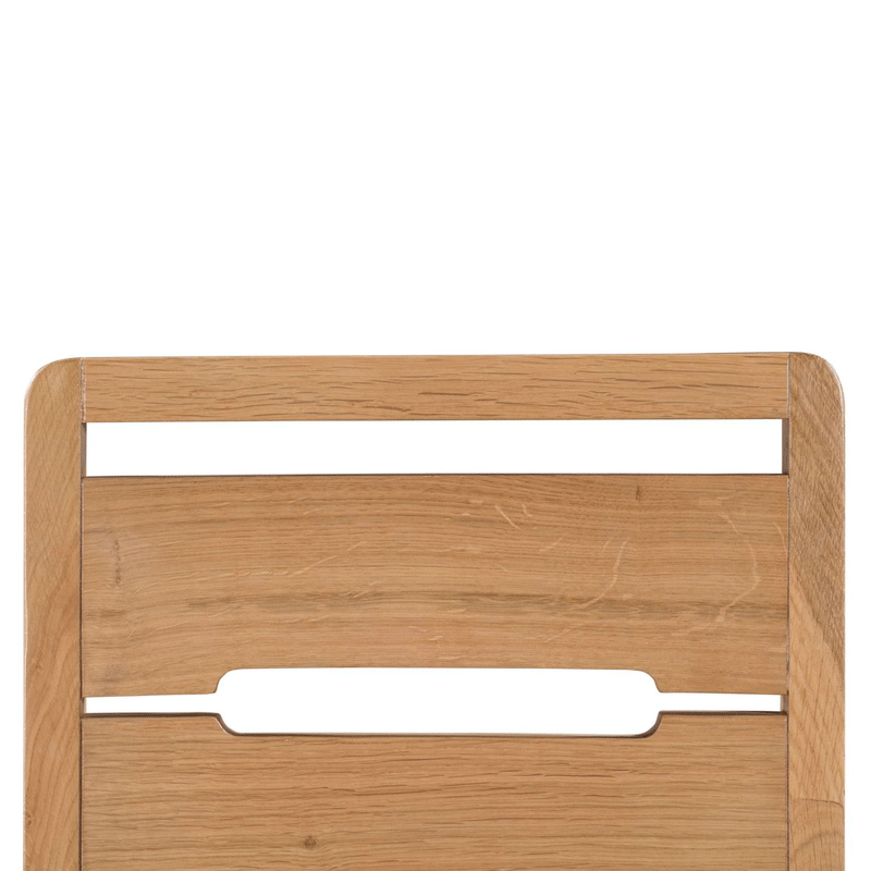 Curve Fabric Seat Solid Oak Dining Chair by Lavishway | Dining Chairs-20497