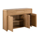 Curve Solid Oak 3 Doors & 3 Drawers Sideboard by Lavishway | Sideboards-20478