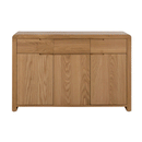 Curve Solid Oak 3 Doors & 3 Drawers Sideboard by Lavishway | Sideboards-20479