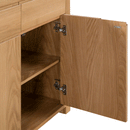 Curve Solid Oak 3 Doors & 3 Drawers Sideboard by Lavishway | Sideboards-20480