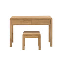 Curve Solid Oak Dressing Table & Stool by Lavishway | Dressing Table & Stools-20455