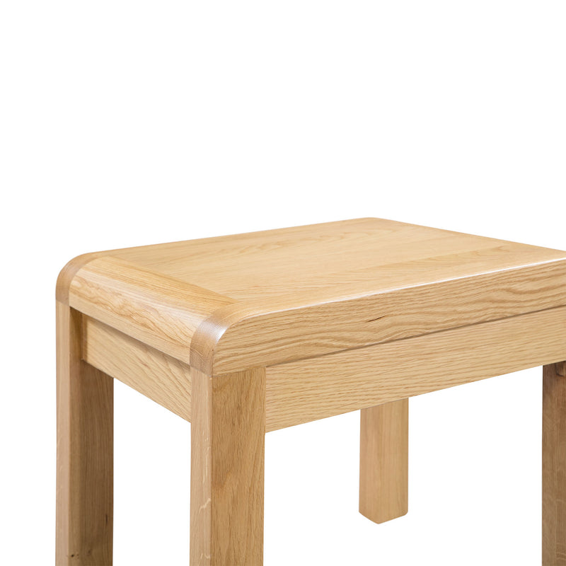 Curve Solid Oak Dressing Table & Stool by Lavishway | Dressing Table & Stools-20462