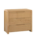 Curve Solid Oak 3 Drawers Chest by Lavishway | Chest Of Drawers-20446
