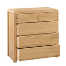 Curve Solid Oak 3 Over 2 Chest Of Drawers by Lavishway | Chest Of Drawers-20430