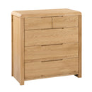 Curve Solid Oak 3 Over 2 Chest Of Drawers by Lavishway | Chest Of Drawers-20429