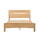 Curve Waxed Oak Finish Solid Oak Bed by Lavishway | Wooden Beds-20329