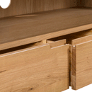Curve Solid Oak 2 Drawers TV Unit by Lavishway | TV Units Cabinets-20468