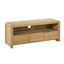Curve Solid Oak 2 Drawers TV Unit by Lavishway | TV Units Cabinets-20465