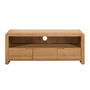 Curve Solid Oak 2 Drawers TV Unit by Lavishway | TV Units Cabinets-20467