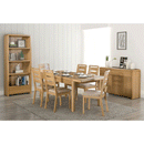 Curve Solid Oak SIngle Drawer Tall Bookcase by Lavishway | Book Shelves and Cabinets-20476