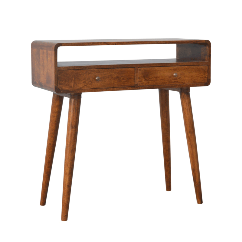 Martino Curved 2 Drawers Console Table by Lavishway | Hallway Console Table-21265