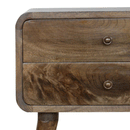 Martino Solid Wood 2 Drawers Bedside Table by Lavishway | Bedside Tables-21216