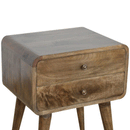 Martino Solid Wood 2 Drawers Bedside Table by Lavishway | Bedside Tables-21213