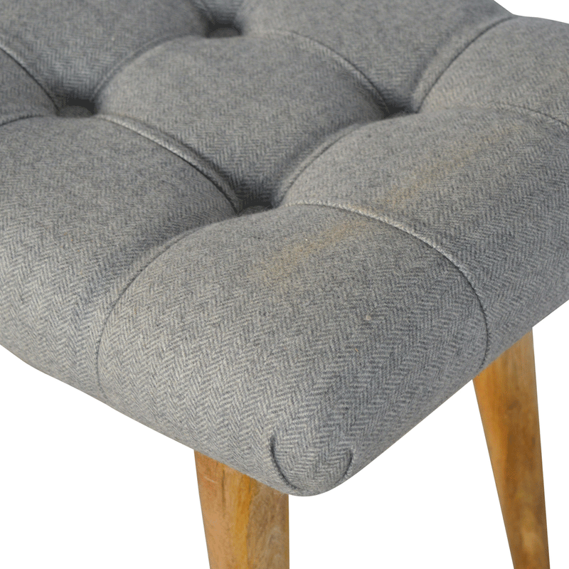 Martino Upholstered Tweed Curved Bench by Lavishway | Benches & Storage Benches-21208