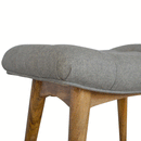 Martino Upholstered Tweed Curved Bench by Lavishway | Benches & Storage Benches-21204