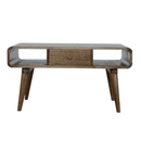 Martino 2 Drawers Curved Coffee Table by Lavishway | Coffee Tables-21174