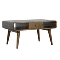 Martino 2 Drawers Curved Coffee Table by Lavishway | Coffee Tables-21172