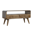 Martino Curved Grey Media Unit by Lavishway | TV Units Cabinets-21190