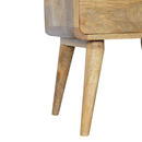 Martino Curved Oak-ish Bedside Table by Lavishway | Bedside Tables-21154