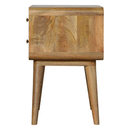 Martino Curved Oak-ish Bedside Table by Lavishway | Bedside Tables-21153