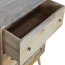Martino Oak Finish Mango Wood 3 Drawers Chest by Lavishway | Chest Of Drawers-21139