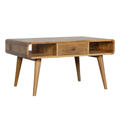 Martino 2 Drawers Curved Coffee Table by Lavishway | Coffee Tables-21173