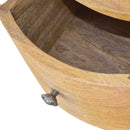 Curved Solid Mango Wood 3 Drawers Drum Chest by Lavishway | Chest Of Drawers-22905