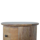 Curved Solid Mango Wood 3 Drawers Drum Chest by Lavishway | Chest Of Drawers-22908