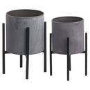 Cylindrical Set Of Two Table Top Planters by Lavishway | Ornaments & Decoration-50922