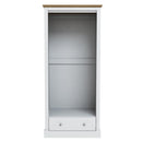 Devon White Pained 2 Door & 1 Drawer Wardrobe by Lavishway | Wardrobe-35464