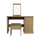 Devon 3 Drawers Dressing Table Set by Lavishway | Dressing Table & Stools-35722