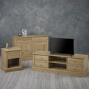 Devon Oak Top Finish 4 Drawer TV Unit by Lavishway | TV Units Cabinets-35126