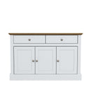 Devon White 3 Doors Wooden Hallway Sideboard by Lavishway | Sideboards-35136
