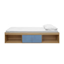 Dakota Oak Effect Cabinet Bed in Blue by Lavishway | Wooden Beds-33678