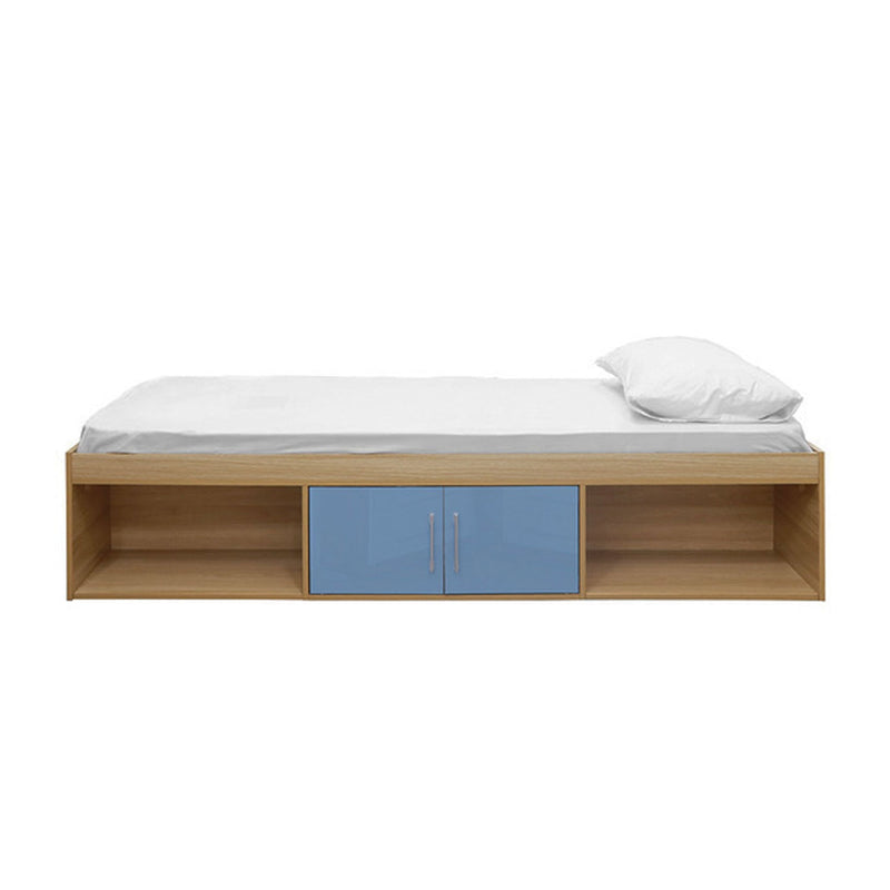 Dakota Oak Effect Cabinet Bed in Blue by Lavishway | Wooden Beds-33678