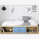 Dakota Oak Effect Cabinet Bed in Blue by Lavishway | Wooden Beds-33677