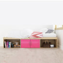 Dakota Oak Effect Cabinet Bed in Pink by Lavishway | Wooden Beds-33657