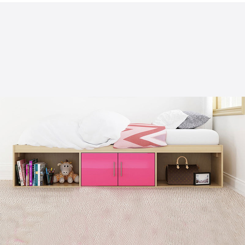 Dakota Oak Effect Cabinet Bed in Pink by Lavishway | Wooden Beds-33657