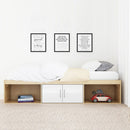 Dakota Oak Effect Cabinet Bed in White by Lavishway | Wooden Beds-33647