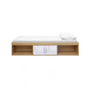 Dakota Oak Effect Cabinet Bed in White by Lavishway | Wooden Beds-33648