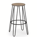 Dalston Mocha Elm Finish Round Top Bar Stool by Lavishway | Bar Stools-20451