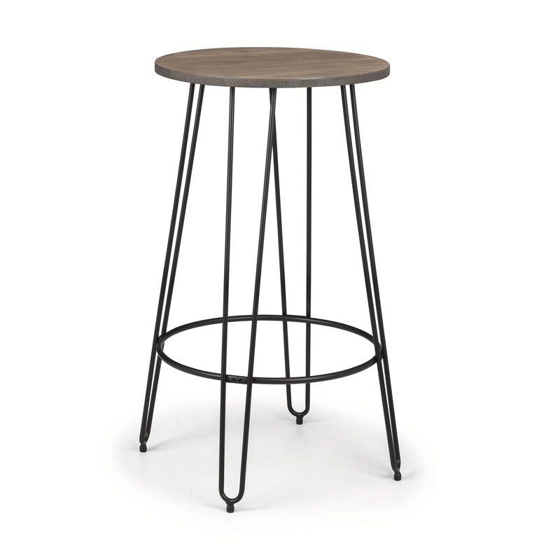 Dalston Mocha Elm Finish Round Top Bar Table by Lavishway | Bar Tables-20442