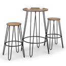 Dalston Mocha Elm Finish Round Top Bar Table by Lavishway | Bar Tables-20443