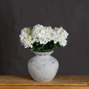 Darcy Antique White Ceramic Vase by Lavishway | Vases-51056