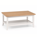 Davenport Oak Top Coffee Table in Ivory by Lavishway | Coffee Tables-20434