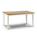 Davenport Oak Top Dining Table In White by Lavishway | Dining Tables-20393