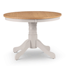 Davenport Oak Round Top Dining Table In Ivory by Lavishway | Dining Tables-20369