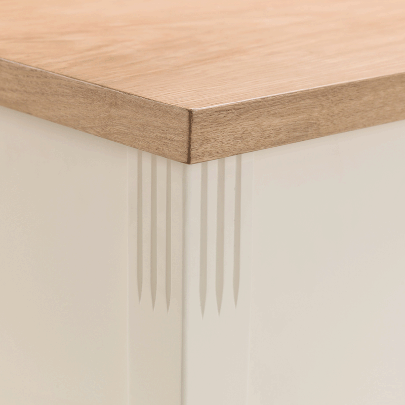 Davenport Oak Top Storage Bench In Ivory by Lavishway | Dining Benches-20367