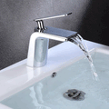 Solid Brass Waterfall Bathroom Basin Tap by Lavishway | Bathroom Faucet-49227